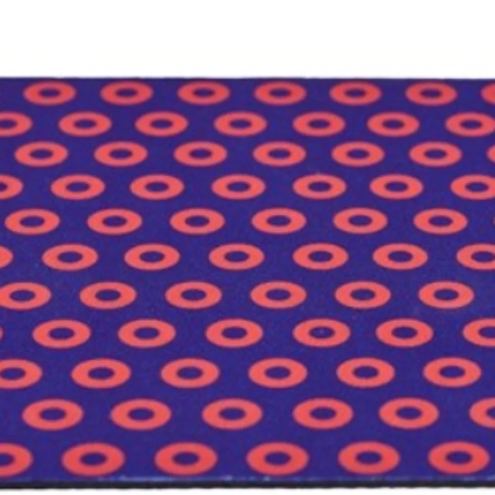 Blue and Red Polka Dot Fabric